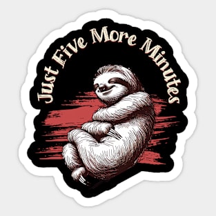 Sleepy Sloth Tee Sticker